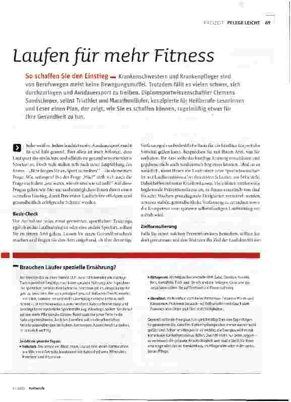 Vorschauseite 2: Laufen für mehr Fitness