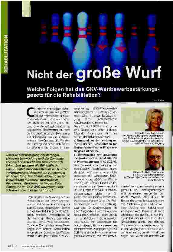 Vorschauseite 1: Nicht der große Wurf