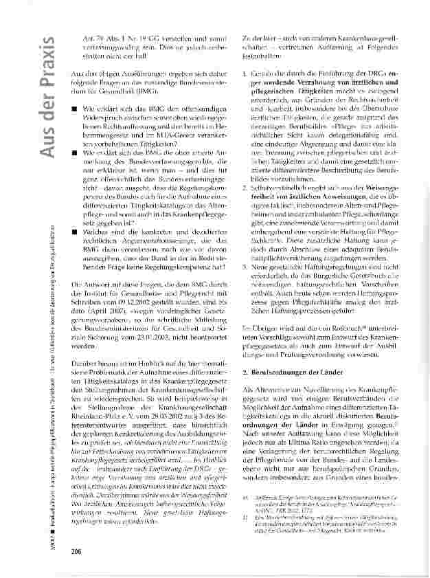Vorschauseite 4: Europa und die Pflegequalifikationen in Deutschland - Die neue EG-Richtlinie über die Anerkennung von Berufsqualifikationen (3. Teil)