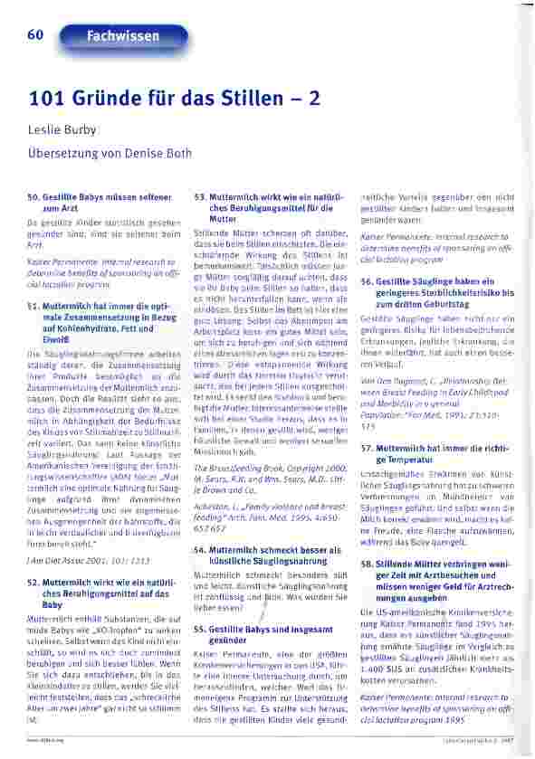 Vorschauseite 1: 101 Gründe für das Stillen - 2