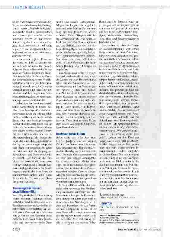 Vorschauseite 2: Vergleichbares Trauma wie beim Verlust der Mutter