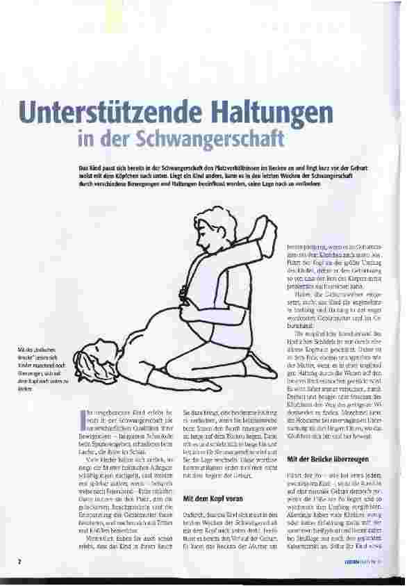 Vorschauseite 1: Unterstützende Haltungen in der Schwangerschaft