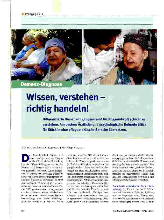 Vorschauseite 1: Wissen, verstehen -richtig handeln!