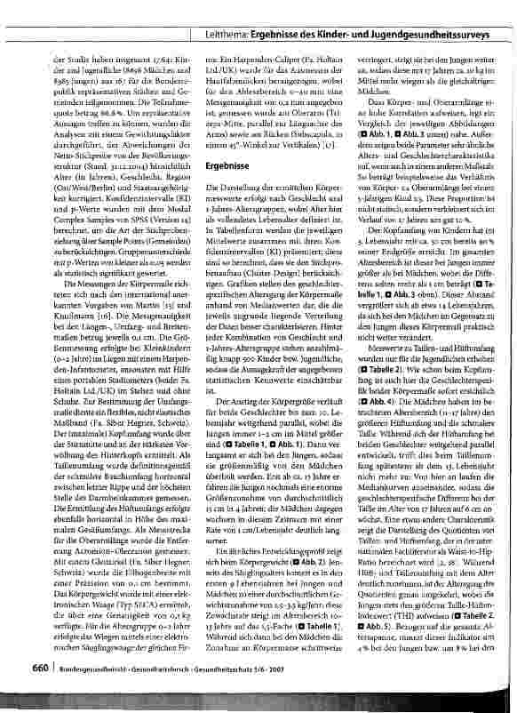 Vorschauseite 2: Körpermaße bei Kindern und Jugendlichen in Deutschland