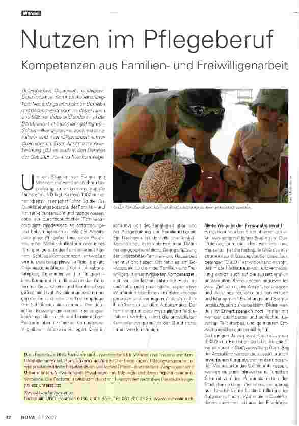 Vorschauseite 1: Nutzen im Pflegeberuf