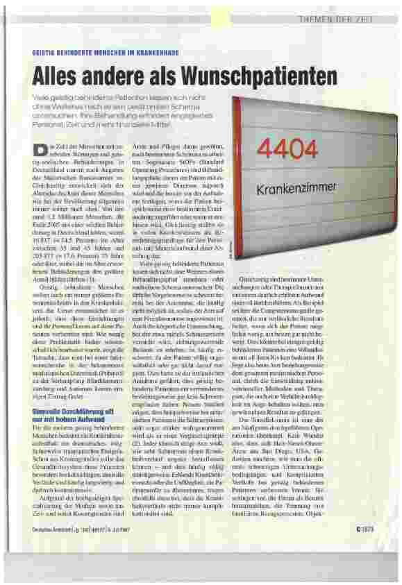 Vorschauseite 1: Alles andere als Wunschpatienten