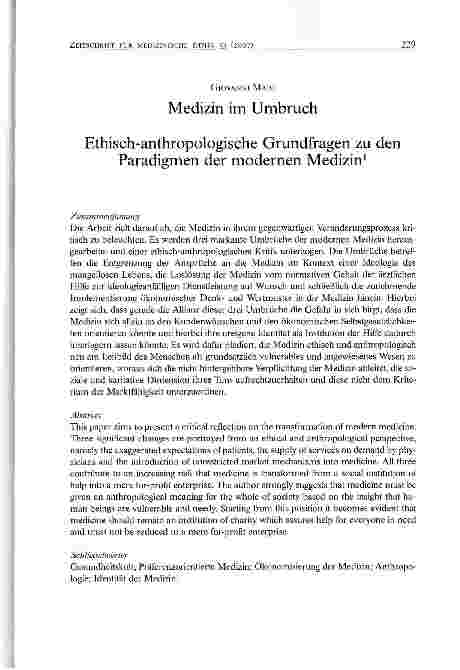 Vorschauseite 1: Medizin im Umbruch
