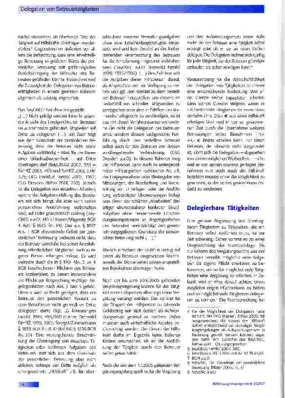 Vorschauseite 2: Delegation von Betreuertätigkeiten