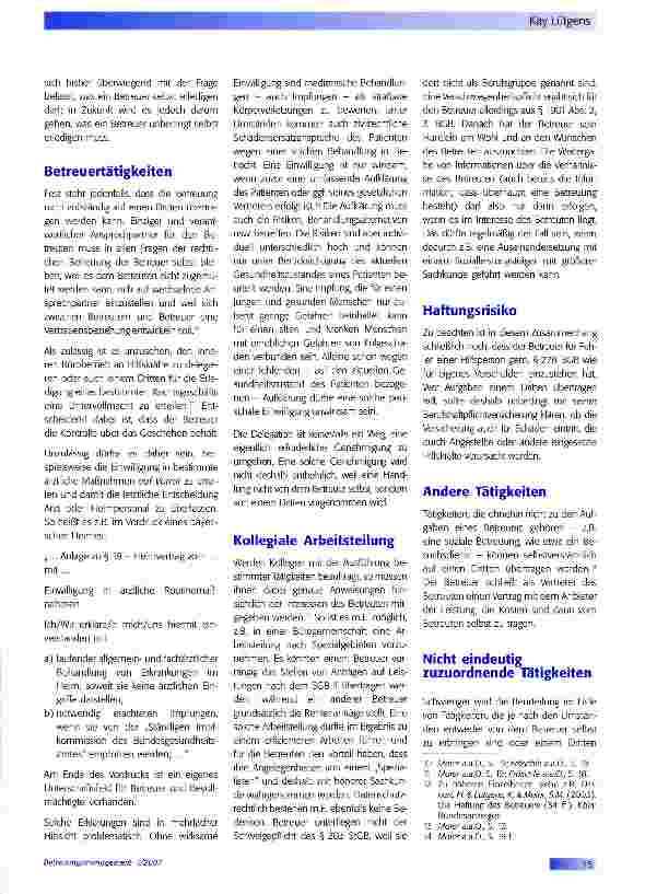 Vorschauseite 3: Delegation von Betreuertätigkeiten