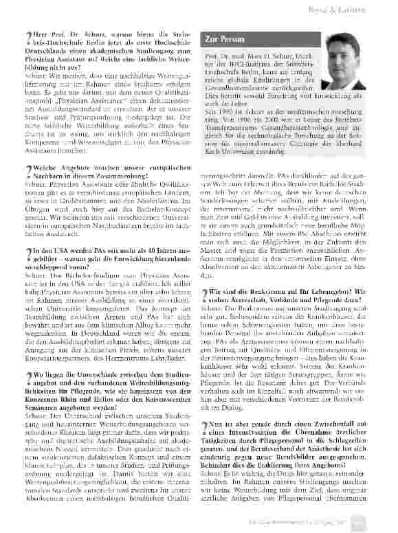 Vorschauseite 2: Bachelor-Studiengang für Assistenz im OP