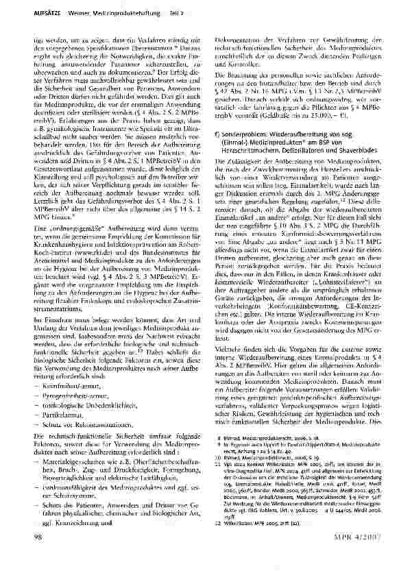 Vorschauseite 3: Medizinproduktehaftung