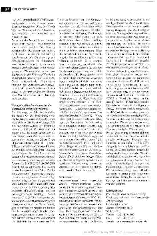Vorschauseite 4: Management chronischer Wunden: Wohin geht die konservative Therapie?