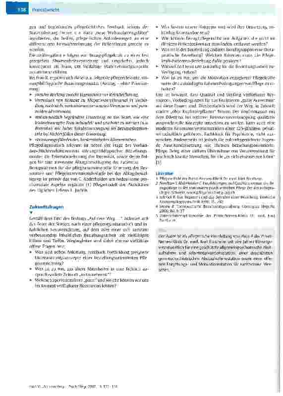 Vorschauseite 4: Auf dem Weg zu einer professionellen BeziehungspflegeOrganisation, inhaltliche Kernelemente und Zukunftsfragen der pflegerischen Beziehungsarbeit einer geschützten allgemeinpsychi…