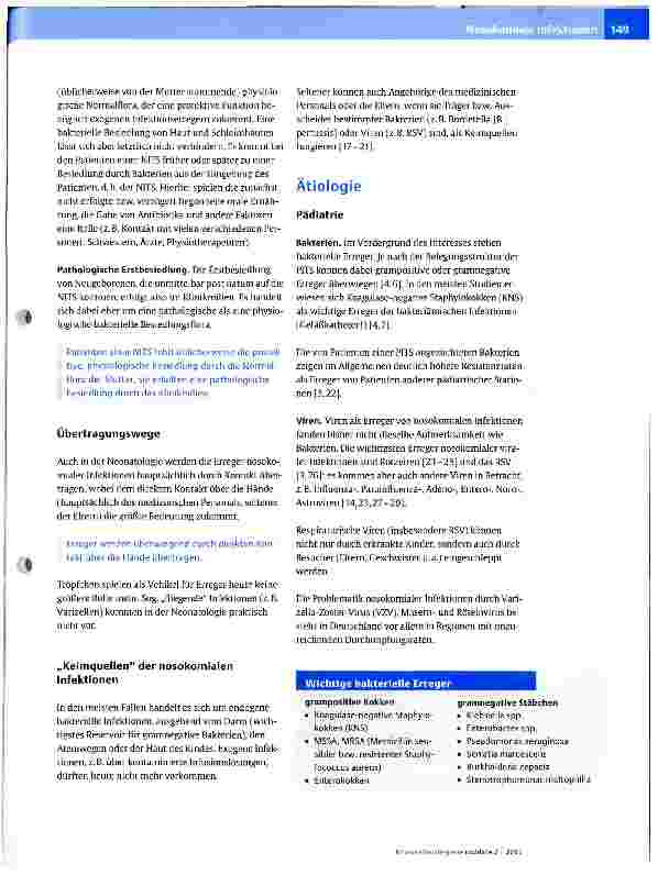 Vorschauseite 5: Nosokomiale Infektionen in Pädiatrie und Neonatologie