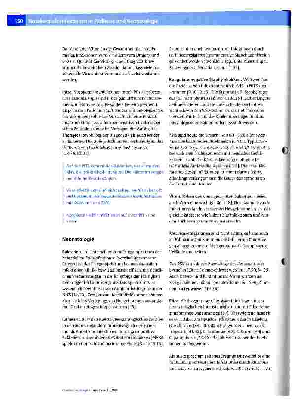 Vorschauseite 6: Nosokomiale Infektionen in Pädiatrie und Neonatologie