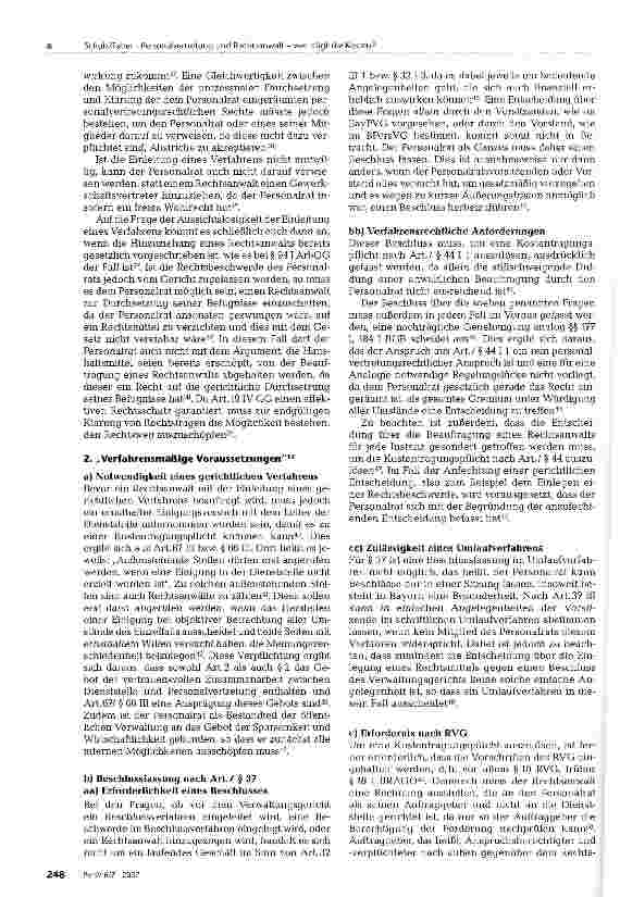 Vorschauseite 4: Personalvertretung und Rechtsanwalt-wer trägt die Kosten?