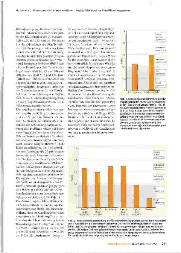 Vorschauseite 3: Verlässlichkeit eines Klassifikationssystems für pharmazeutische Interventionen