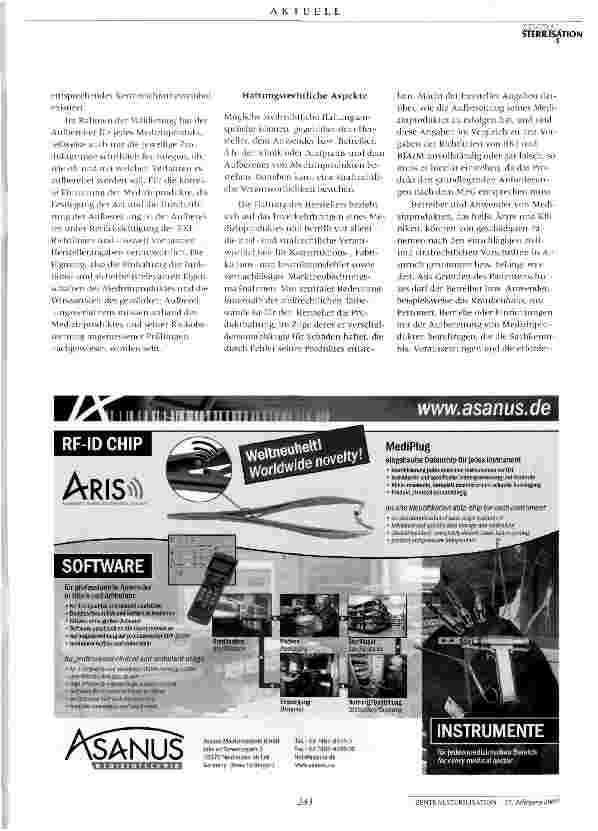 Vorschauseite 2: Haftungsrechtliche Besonderheiten bei der Aufbereitung von Medizinprodukten