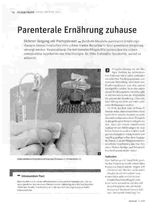 Vorschauseite 1: Parenterale Ernährung zuhause
