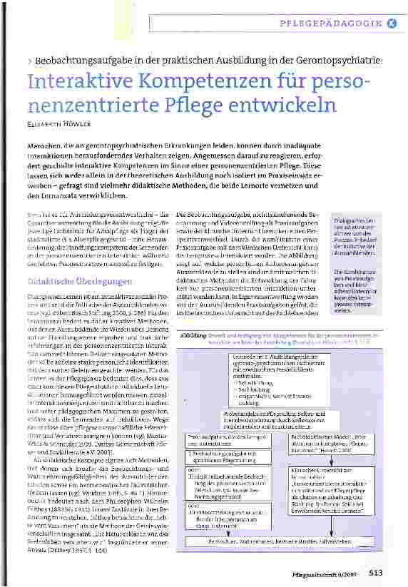 Vorschauseite 1: Interaktive Kompetenzen für personenzentrierte Pflege entwickeln