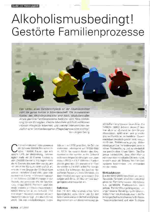 Vorschauseite 1: Alkoholismusbedingt!Gestörte Familienprozesse