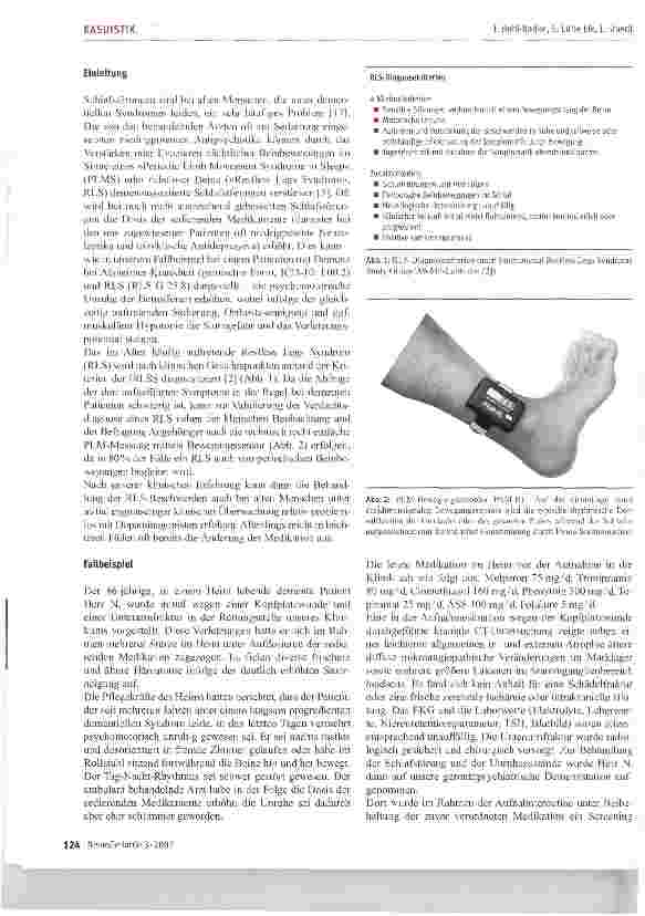 Vorschauseite 2: Einfluss der Medikation auf periodische Beinbewegungen im Schlaf und auf die Kognition bei einem 86-jährigen Patienten mit Demenz