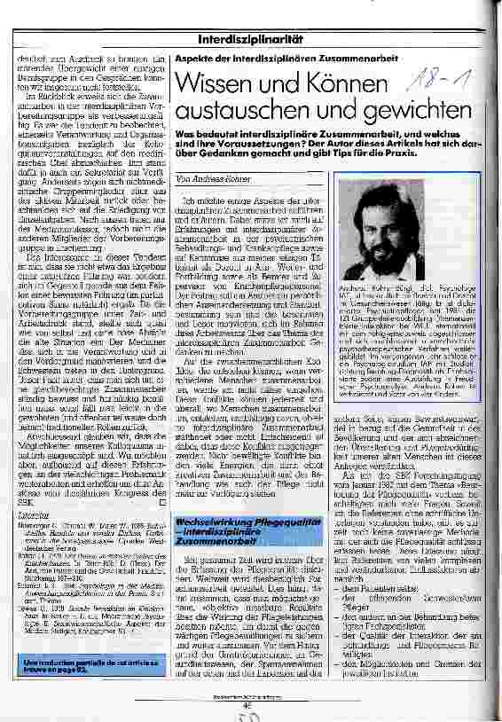 Vorschauseite 1: Wissen und Können austauschen und gewichten Aspekte der interdisziplinären Zusammenarbeit