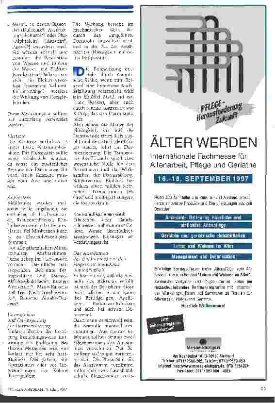 Vorschauseite 6: Wenn das tägliche Geschäft zum Problem wird Ursachen der Obstipation und Vorbeugung bei älteren Menschen