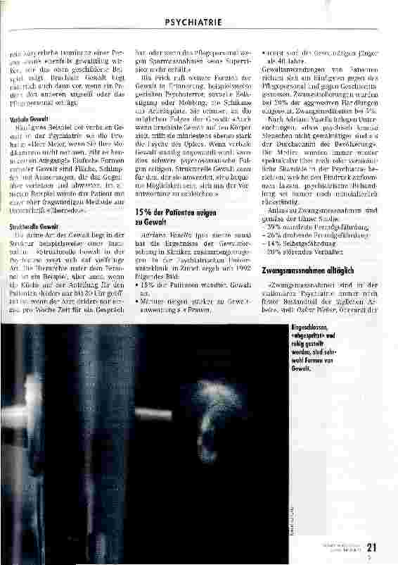 Vorschauseite 2: Psychiatrie ohne Gewalt - eine Illusion
