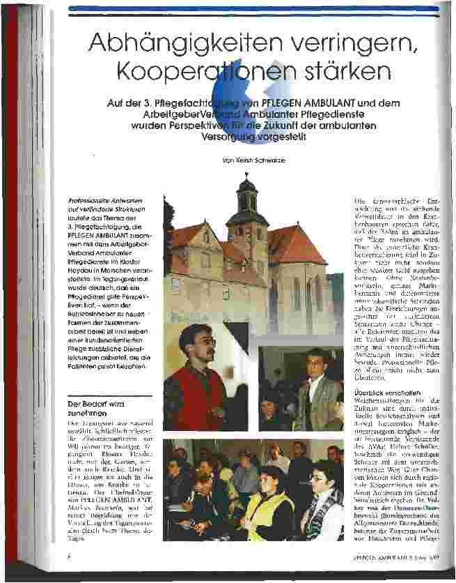 Vorschauseite 1: Abhängigkeiten verringern, Kooperationen stärken