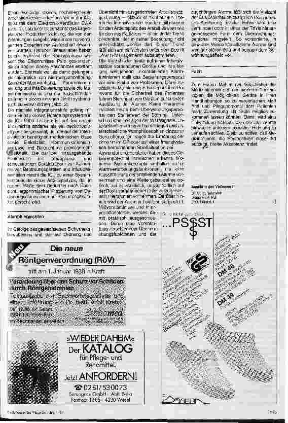 Vorschauseite 4: Entwicklungstrends in der Beatmungsund Narkosetechnik