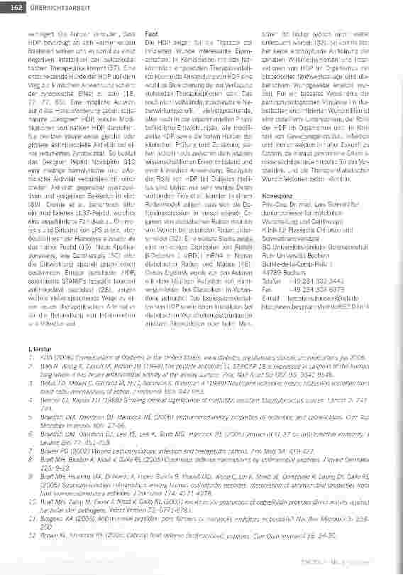 Vorschauseite 6: Effektormoleküle der angeborenen Immunabwehr -neue Therapieoptionen für die Behandlung diabetischer Wunden?