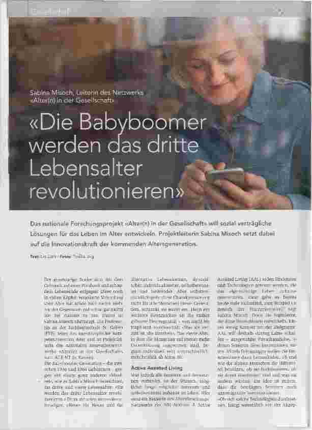 Vorschauseite 1: Die Babyboomer werden das dritte Lebensalter revolutionieren