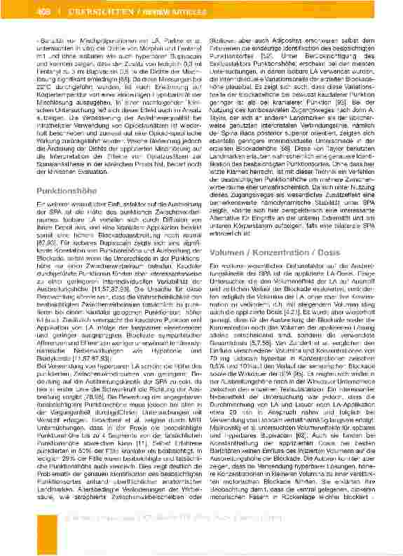 Vorschauseite 5: Steuerbarkeit der Spinalanästhesie - nach wie vor / ein ungelöstes Problem?