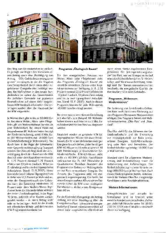 Vorschauseite 2: Umweltfreundliches Bauen und Sanieren von Wohn-, Alten-und Pflegeheimen