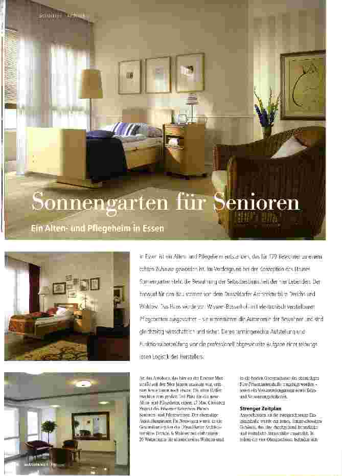 Vorschauseite 1: Sonnengarten für Senioren Ein Altenund Pflegeheim in Essen
