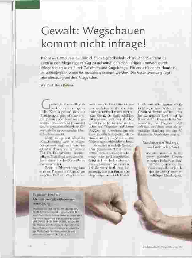 Vorschauseite 1: Gewalt: Wegschauen kommt nicht infrage!