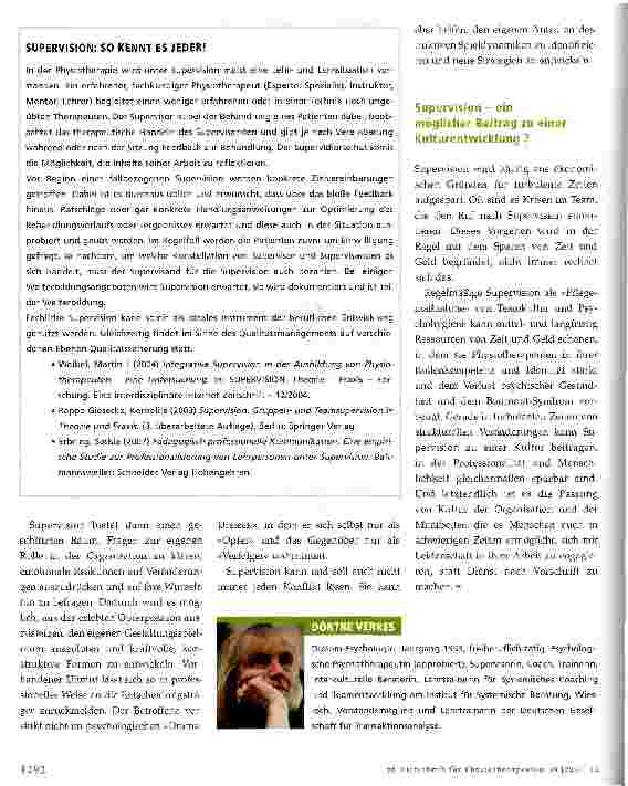 Vorschauseite 5: Supervision - verschenkte Zeit oder sinnvolle Investition?