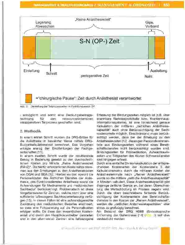 Vorschauseite 2: Deckungsbeitragskalkulation mit dem DRG-Kalkulationstool zur Steuerung von Prozesszeiten im Funktionsbereich OP