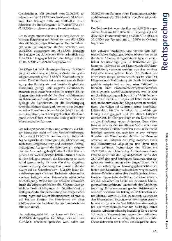 Vorschauseite 3: Kündigung eines Heimleiters - Auflösung des Arbeitsverhältnisses gegen Zahlung einer Abfindung
