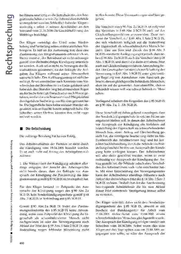 Vorschauseite 4: Kündigung eines Heimleiters - Auflösung des Arbeitsverhältnisses gegen Zahlung einer Abfindung