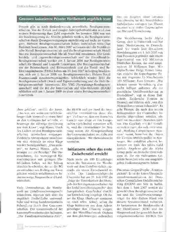 Vorschauseite 3: Berufsgenossenschaftlicher Unfallschutz vorm Umfallen