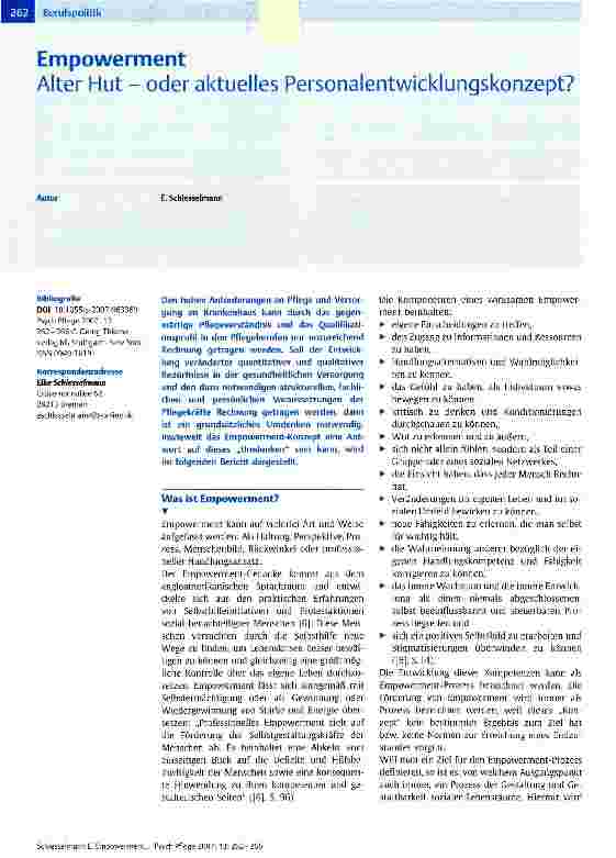 Vorschauseite 1: EmpowermentAlter Hut - oder aktuelles Personalentwicklungskonzept?