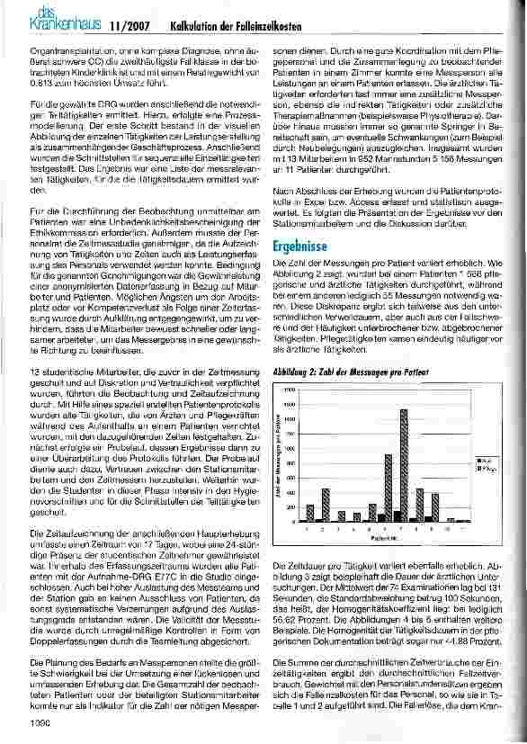 Vorschauseite 3: Kalkulation der Falleinzelkosten im Krankenhaus
