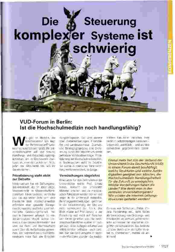 Vorschauseite 1: Die Steuerung komplexer Systeme ist schwierig