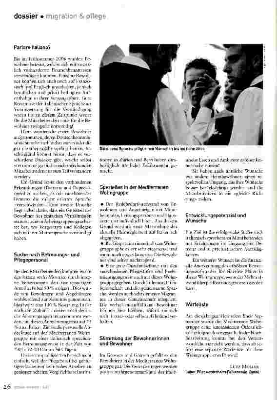 Vorschauseite 2: Erfahrungen mit einer italienisch sprechenden Wohngruppe