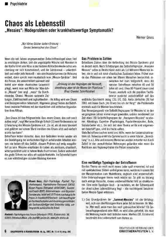 Vorschauseite 1: Chaos als Lebensstil