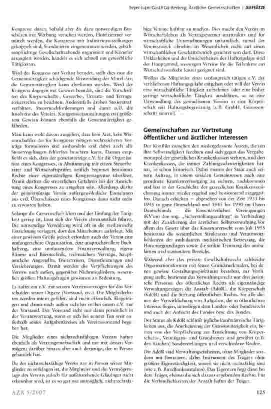 Vorschauseite 2: Ärztliche Gemeinschaften