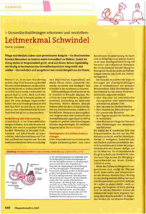 Vorschauseite 1: Leitmerkmal Schwindel
