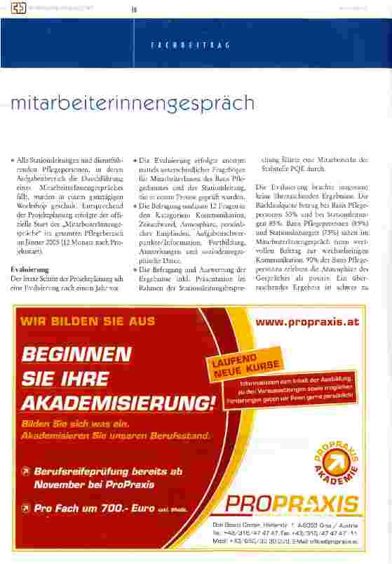 Vorschauseite 3: Wir nehmen uns Zeit für ein Gespräch
